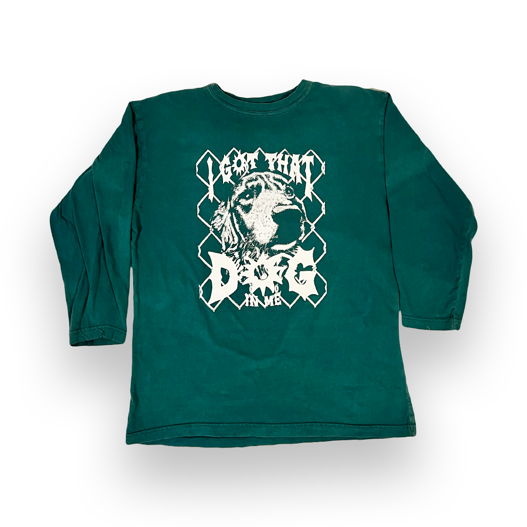 "I Got That Dog In Me" XL Green Vintage Longsleeve