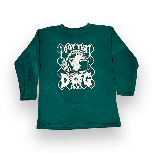 "I Got That Dog In Me" XL Green Vintage Longsleeve