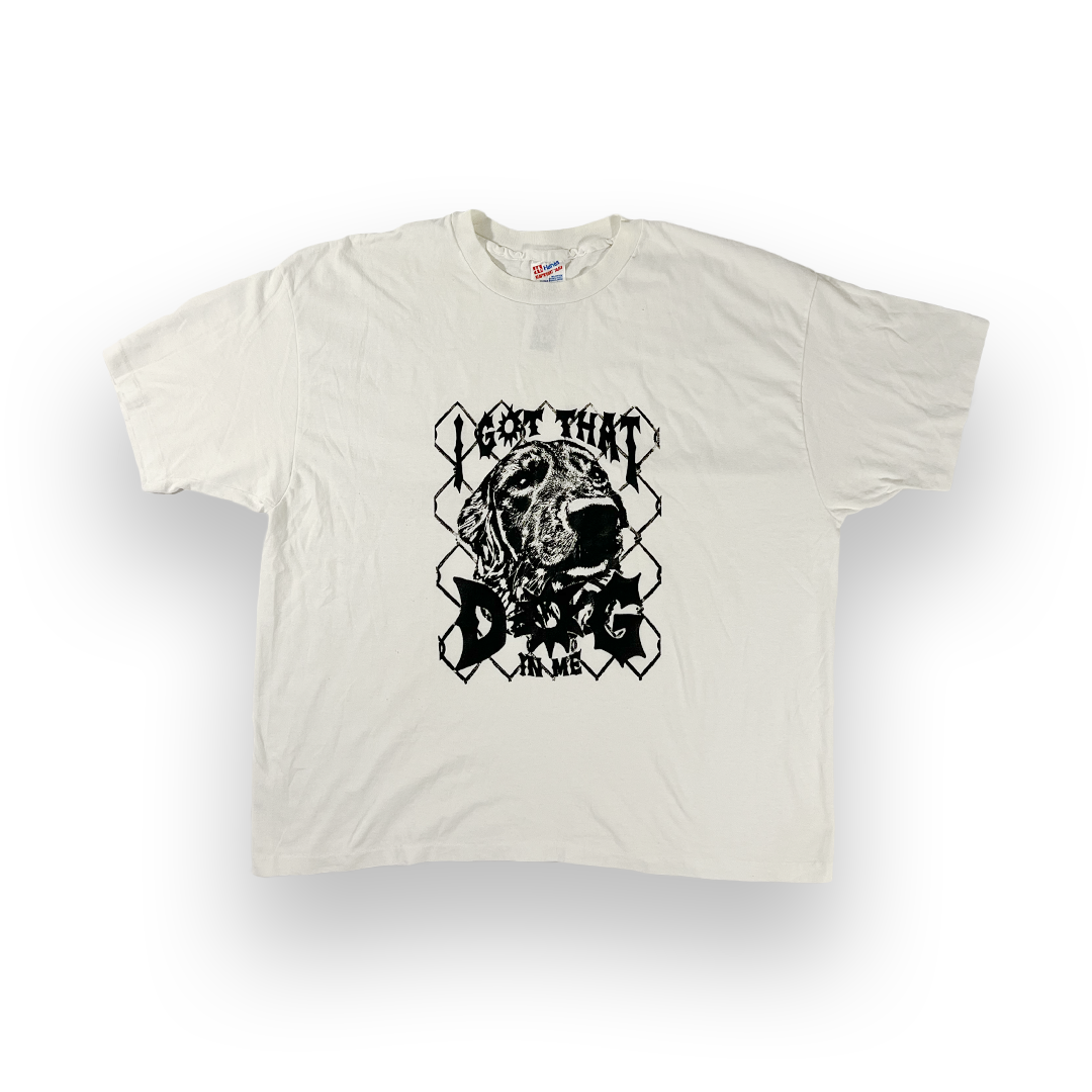 "I Got That Dog In Me" 2XL White 90s Single Stitch Vintage Tee