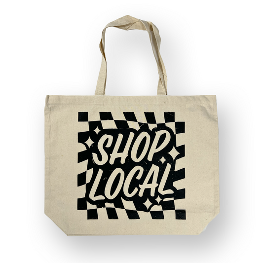 "Shop Local" Recycled Canvas Tote