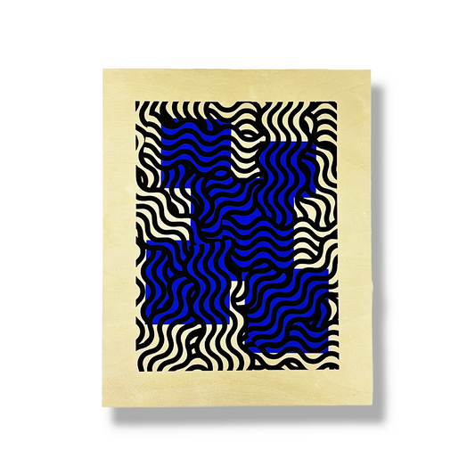 "Pattern 02" Hand Screened Wood Canvas Print