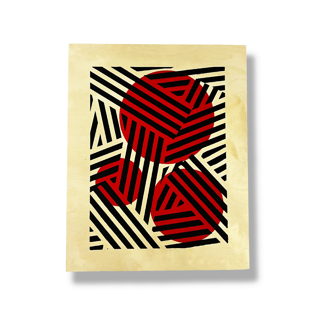 "Pattern 01" Hand Screened Wood Canvas Print